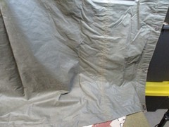 Vintage 1965 US Military Poncho Vietnam Era Coated Nylon Rain Gear Ground Sheet