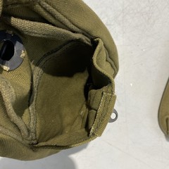 Rothco Canvas ( Lot Of 2 ) Ammo Pouch Military GREEN Two Pockets Twist Closure