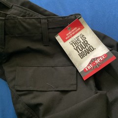 New Tru-spec Black Rip stop Cargo Tactical Pants XS Up to 27 Waist, Extra Small