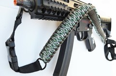 60″ Tactical 550 Paracord Gun Rifle Bow Shotgun Sling 1 / 2 Point MINT CHOCOLATE