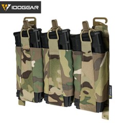 IDOGEAR Elastic 556 762 Triple Mag Pouch Placard Hook Front Flap Panel Ferro