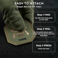 Ronin Patch 2 Pcs Samurai Embroidered Morale Patch Hook and Loop Black & Olive
