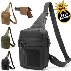 Concealed Carry Crossbody Gun Bag for Men Sling Bag Tactical Shoulder Chest Pack