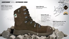HAIX Airpower XR23 Boot, 12.5US, Wide, Brown, 12.5, 607903W-12.5