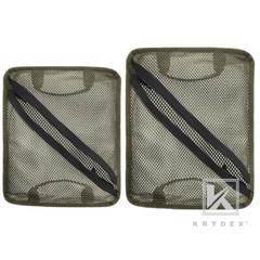 KRYDEX 2pcs Tactical Mesh Pouches Set Zipper Storage Organizer Travel Pockets