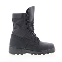 McRae Packed Navy Steel Toe Made In USA Womens Black Extra Wide Boots