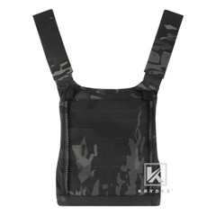 KRYDEX FCPC V5 Plate Carrier Tactical Vest Zip On Back Panel Banger Black Camo