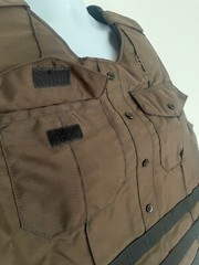 SECOND CHANCE Sacramento Uniform Shirt Carrier 2 Pocket 2X-Large Brown Molle Web