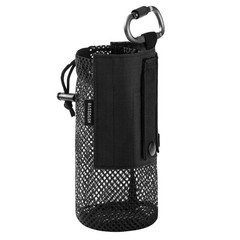 Tactical Molle Water Bottle Pouch with Carabiner Foldable Mesh Holder Bag for…