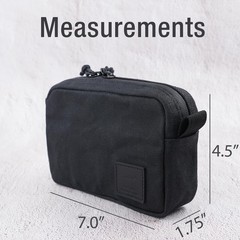 Tintris Belt Zipper Pouch for Men Women YKK Zippers, EDC Medium, Black