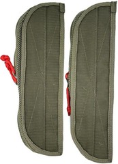 2 Pack Tactical Mesh Zipper Pouch Organizer Ranger Green Utility Storage