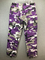 Rothco Uniform Camo Cargo Purple Gray Black Size XL REG Cotton Blend