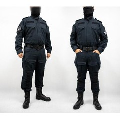 Russian Special Forces Black Combat Suit Set Polyester Cotton Fabric