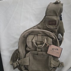 New Eurosport Canvas Tactical Sling Backpack Green 16 oz Zip Adjustable Straps