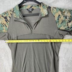 CQR Combat Shirt Mens Large Woodland MARPAT Tactical 1/4 Zip Airsoft Hunting