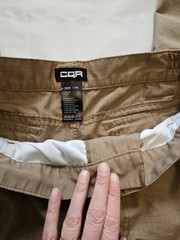 CQR Men’s Tactical Cargo Pants Brown 38W/32L Polyester Cotton *with flaw