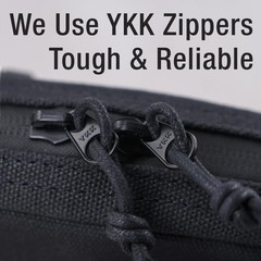 Tintris Belt Zipper Pouch for Men Women YKK Zippers, EDC Medium, Black