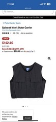 Spiewak Men’s Outer Carrier Tactical Vest Black Nylon SCRPW97-REG