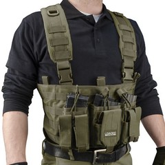 Barska Loaded Gear Tactical Chest Rig, Mag Accessory Pouches,OD Green, BI12794