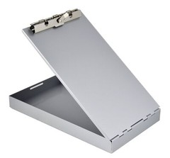 Saunders Silver Memo Size Aluminum Redi Rite Storage Clipboard with 1 Inch St…