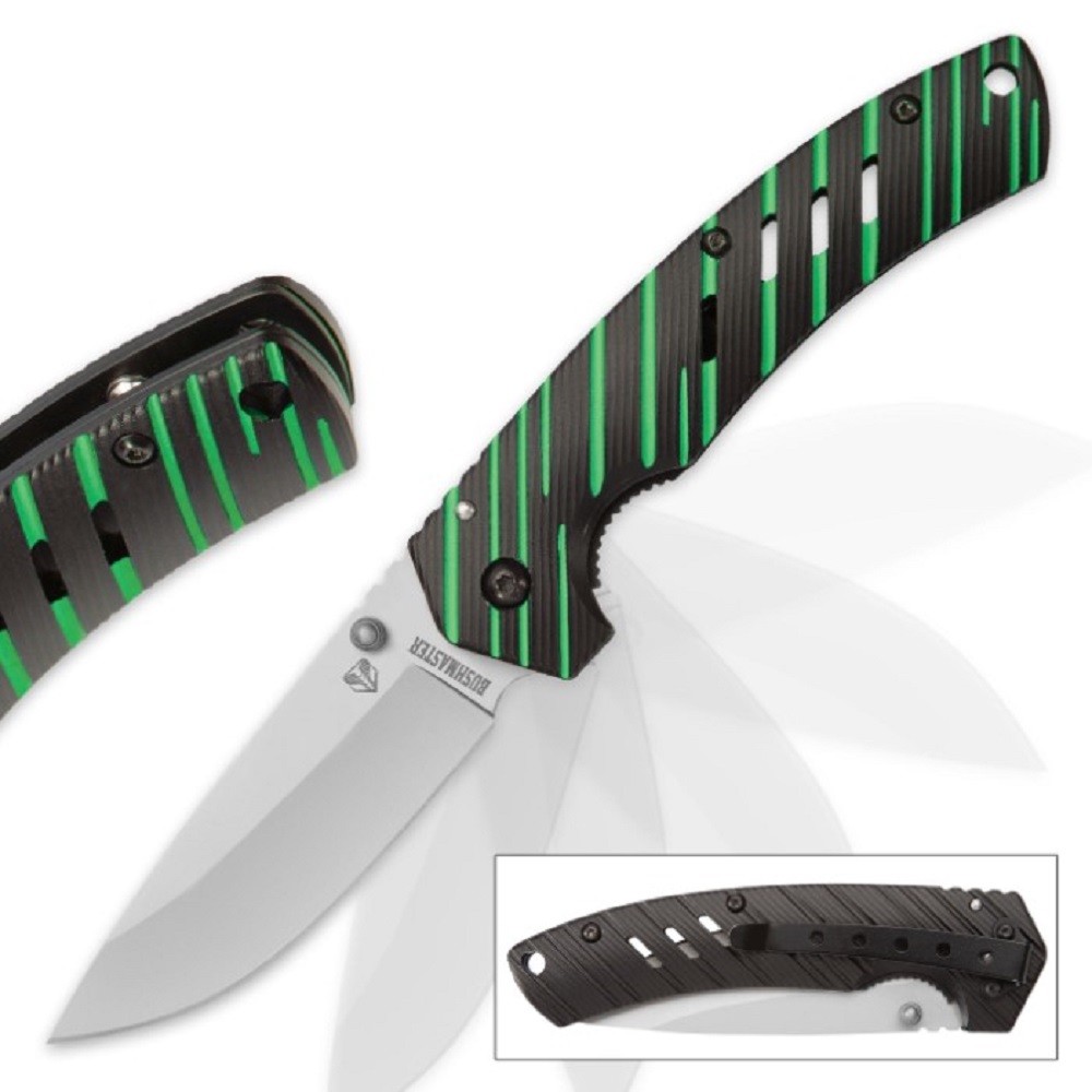 Bush master Green Venom Spring Assisted Tactical Folding Combat Knife UC3189