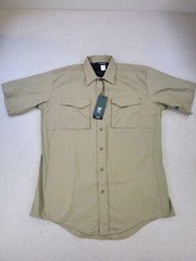 Vertx Pro Phantom Flex Short Sleeve Shirt Men’s Large in Beige Button Up NEW