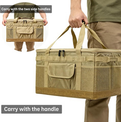 Summitshiel 57L Tactical Camping Storage Bag – Khaki, Waterproof, Foldable Utili