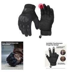 Tactical Gloves for Men Microfiber Impact Resistance Palm Padding for Motorcycle