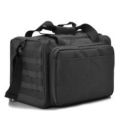 Tactical Gun Range Bag Deluxe Pistol Duffle Black RTRG0125 Shooting Bags