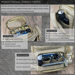 Tactical Range Bag Outdoor Sling Backpack Hiking Fanny Waist Pack