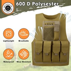 UNIVIVO Kids Tactical Vest Youth Army Costume for Boys Girls 8 10 12 14 Outdo…