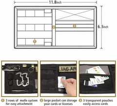 Tactical Car Sun Visor Organizer Pouch Bag Multiple Pocket Card Storage Holder