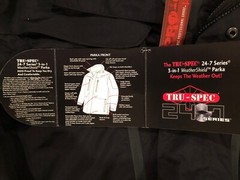 TruSpec 24-7 Series 3 in 1 Black Tactical Weather Shield Jacket, Lrg, New w/Tags