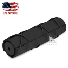 KRYDEX 7inch 18cm Silencer Cover Muffler Protector Suppressor Wrap Airsoft Black