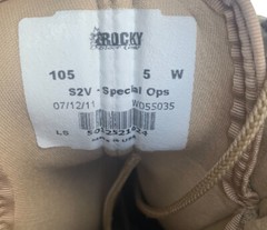 US Military Rocky 105 S2V Desert Tan Special Ops Vented Combat Boots Woman Sz 5
