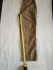 CQR Men’s Tactical Cargo Pants Brown 38W/32L Polyester Cotton *with flaw