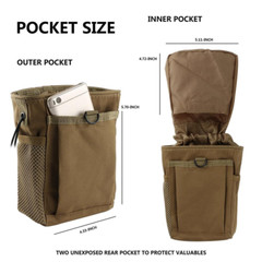 Molle Dump Pouch Drawstring Magazine Utility Pouch Folding Dump Pouch Waist Bag