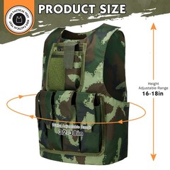 UNIVIVO Kids Tactical Vest Youth Army Costume for Boys Girls 8 10 12 14 Outdo…