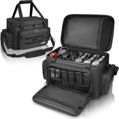 Tactical Gun Range Bag for 4 Pistols & Ammo, Handgun Carry Case with Magazine Ho