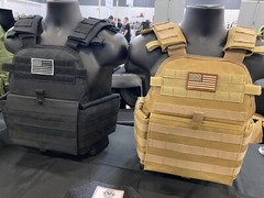 Tactical Vest COYOTE FDE Tan Plate Carrier W/ 2 10×12 Curved PLATES *IN STOCK**