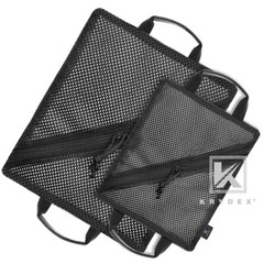 KRYDEX Tactical Mesh Pouch Set Modular Storage Outdoor Organizer Pockets Black