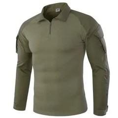 Tactical Combat Shirt Men Army Military Camo Long Sleeve Airsoft Hunting