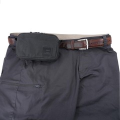 Tintris Belt Zipper Pouch for Men Women YKK Zippers, EDC Medium, Black