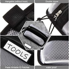 2 Pcs Tactical Pouch Admin Pouch Tactical Bag Insert Panel Black, White