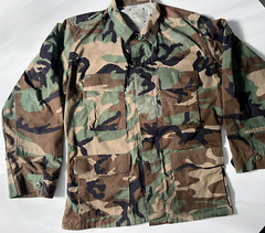 Military Jacket BDU Adult M Short Woodland Camouflage Combat Armed Forces