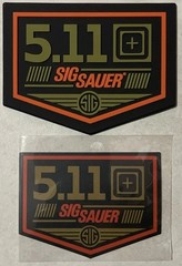 *BRAND NEW* 5.11 SIG SAUER EMBLEM PATCH & MATCHING SMALLER STICKER DECAL