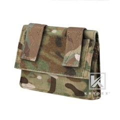 KRYDEX Tactical Helmet Counterweight Pouch Helmet Battery Pouch Pocket Hook Camo
