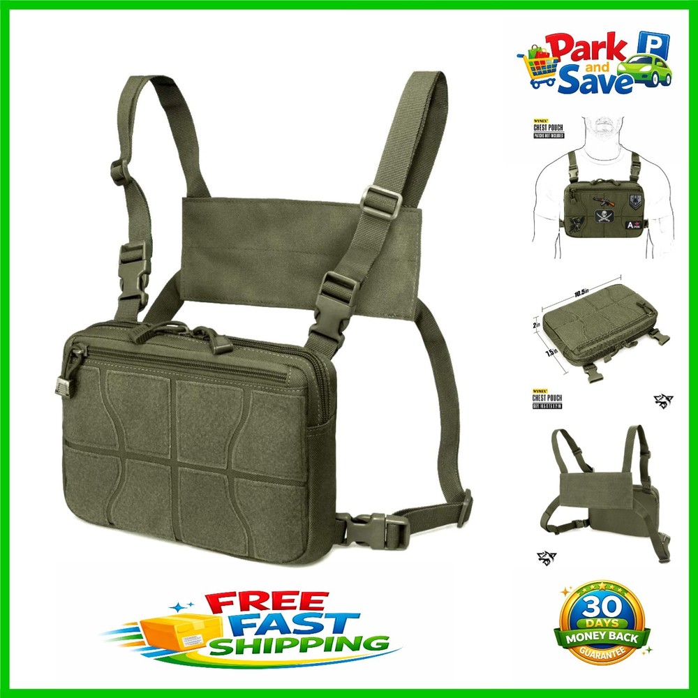 Lightweight Tactical Chest Rig – Durable Multi-Pocket Daypack for Men & Women