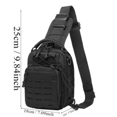 Tactical Concealed Carry Sling Bag Range and Travel Chest Pack Bag for Handguns