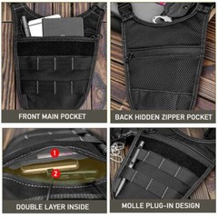 Tactical Underarm Gun Holster Molle Pocket Shoulder Crossbody Bag Wallet Hunting